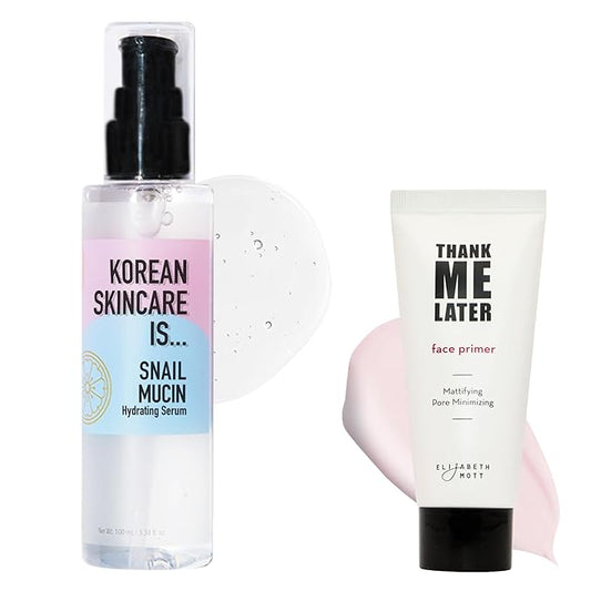 Elizabeth Mott Thank Me Later Long-Lasting Makeup Gripping Formula Face Primer (30g) & Elizabeth Mott Thank Me Later Face Serum (100ml)