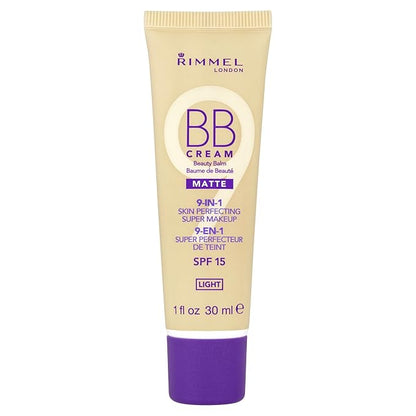 Rimmel London Match Perfection - 001 Light - BB Cream, Lightweight, SPF 25, Minimizes the Look of Pores, 1oz