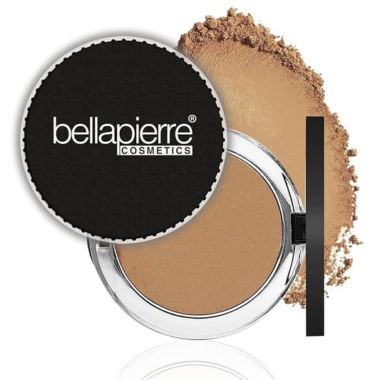 bellapierre Compact Mineral Foundation SPF 15 | Vegan & Cruelty Free Natural Makeup | Full Coverage Matte Foundation | Hypoallergenic | Oil & Talc Free - 0.35 Oz - Brown Sugar