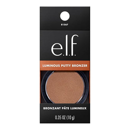 e.l.f. Luminous Putty Bronzer, Lightweight Putty-to-Powder Bronzer For A Radiant, Glowing Finish, Highly Pigmented, Vegan & Cruelty-Free, Summer Fridays