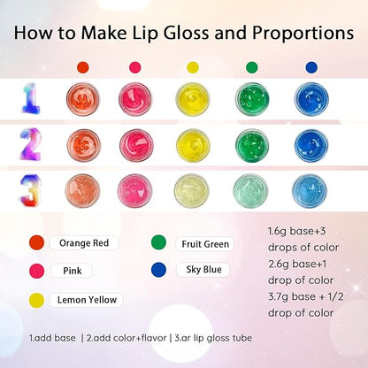 MOCIKE DIY Lip Gloss Making kit for Girl Gifts - 26 PCS DIY Lip Gloss kit Make Your Own Lip Gloss