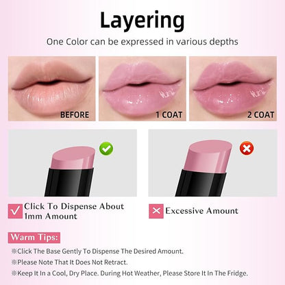 KIMUSE Lip Plumper, Hydrating Korean Lip Gloss, Click Tinted Lip Balm Solid Lipstick for Plumps & Moisturizes, Long-wearing All-in-one Lip Plumping, Gloss, Balm