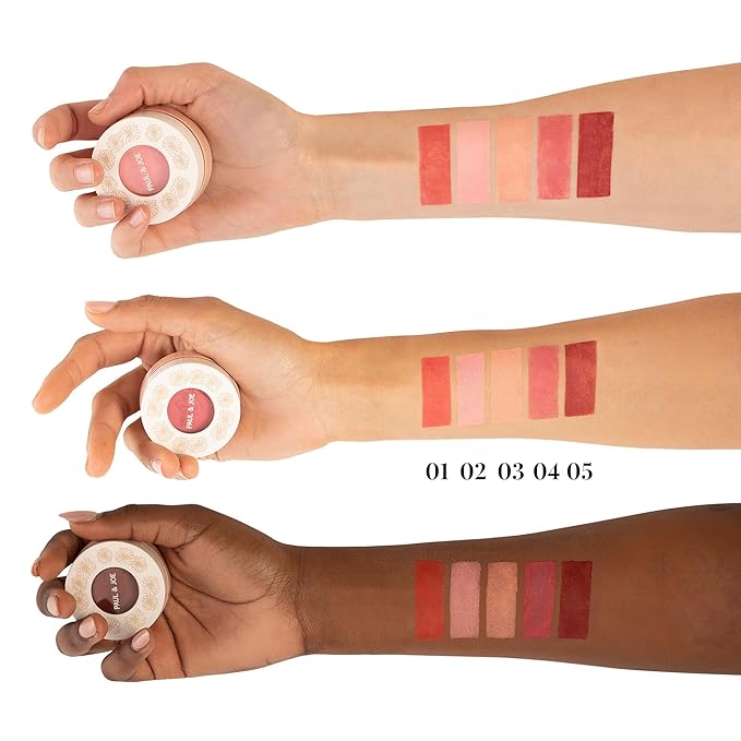 Paul & Joe Gel Blush, Bright and Buildable Blush Makeup, Water-Based Gel Makeup Blush with Hydrating Oils for Dewy, Radiant Finish, Garnet and Wine Red Cheek Tint, 05 Sommeliere, 0.71 oz