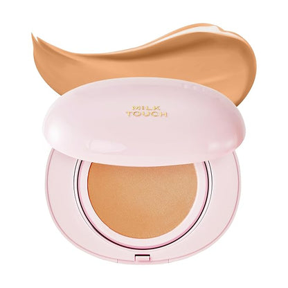 milktouch Cushion Foundation, 24H Flawless Skin, Radiant Shine, No Oxidation, Long-Lasting, Non-Creasing, 60% Hydrating Skincare Infused Korean Foundation, Valentines Gifts (26N Latte)