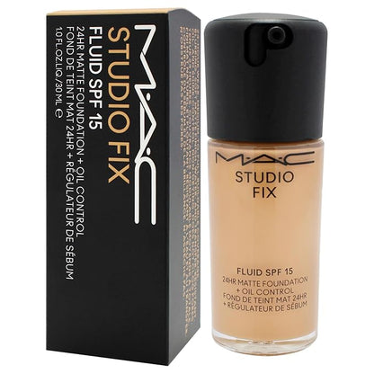 Studio Fix Fluid SPF 15 24Hr Matte Foundation Plus Oil Control - NC40 by MAC for Women - 1 oz Foundation