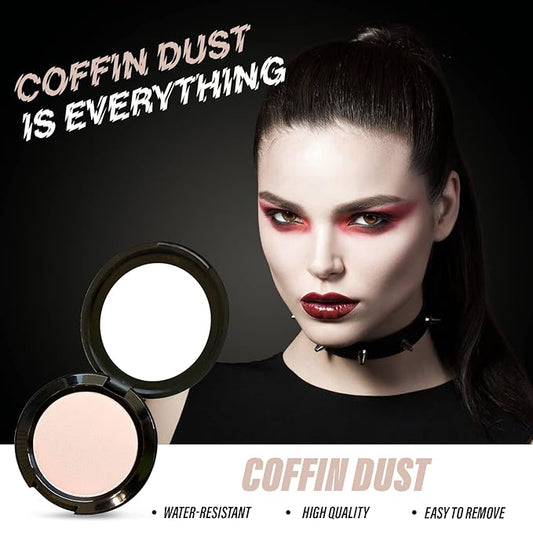 MANIC PANIC Coffin Dust Translucent Setting Powder Bundle with White Liquid Foundation