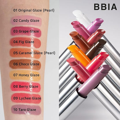 BBIA Over Glaze Stick - Lip Plumping Gloss Melting Balm Lipstick, Intensive Volume Up, High Shine & Glossy, Ultra Watery Moisturizing & Volumizing, Glowy Texture, Korean Lip Makeup (06 CHOCO GLAZE)