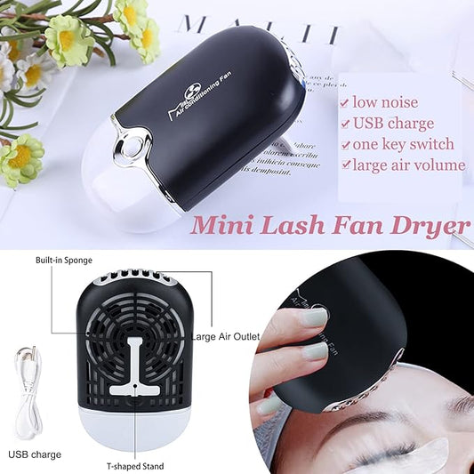 Eyelash Cleanser for Extensions, Lash Shampoo Kit with Lash Fan, 60ml Lash Shampoo,Cleaning Brush and Wash Bottle for Lash Bath(Black)