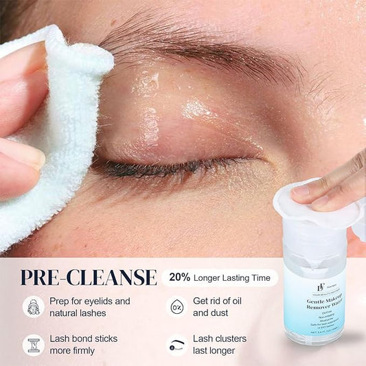 Pre-Cleanse Cleansing Water Remove Oil and Dust of Lashes to Extend Lasting Time Lash Extension Cleanser Prep for Eyelashes Lash Shampoo Cleaner Non-irritation for Sensitive Skin 100ml