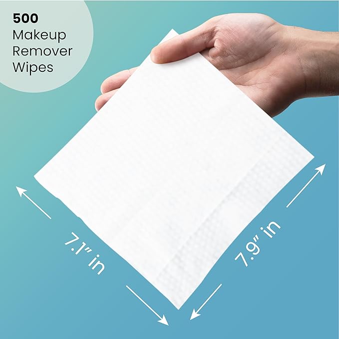 Makeup Remover Wipes Individually Wrapped Natural Fresh Aloe Travel Packs Elderly Bathing Cleansing Wipes - 500 Count per Package | Small Size Toiletries | Hotel Toiletries Bulk Set