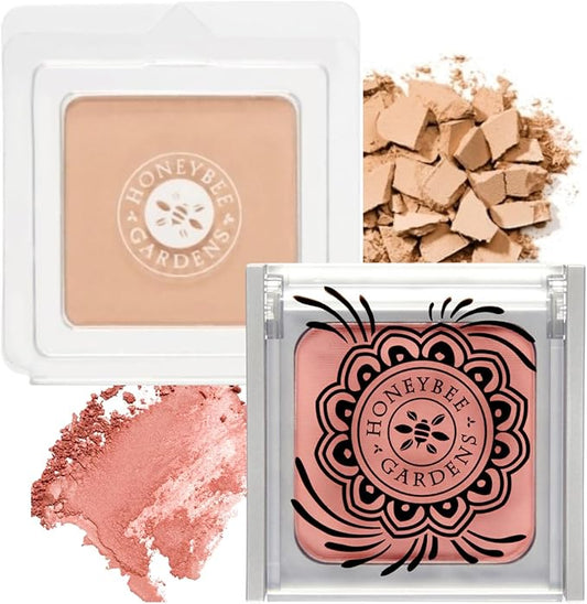Pressed Powder Foundation + Blush | Malibu + Rendezvous | For Medium Skin Tones