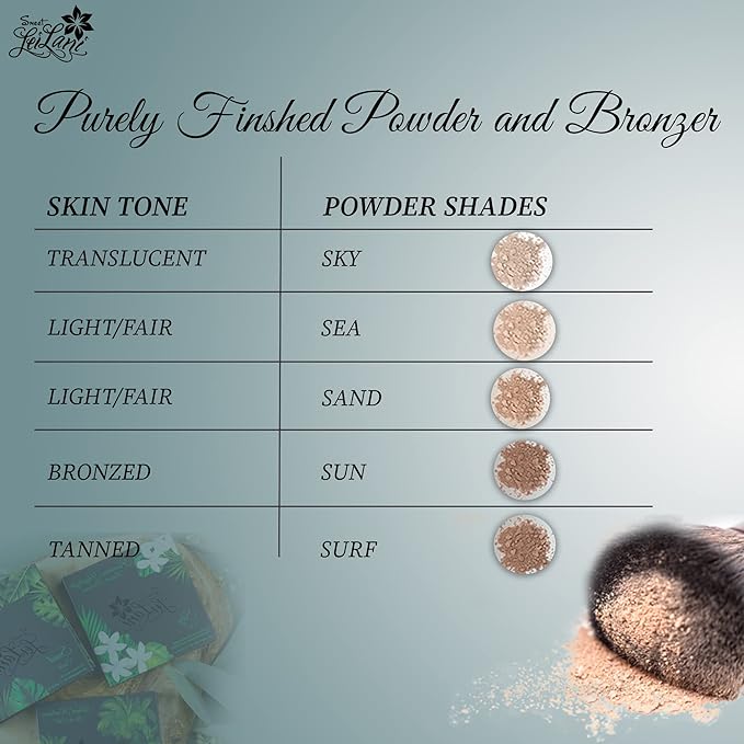 Sweet LeiLani Translucent Setting Powder Mineral Finishing Powder- Face Powder Makeup and Matte Long Lasting Pressed Powder Compact | Sky |