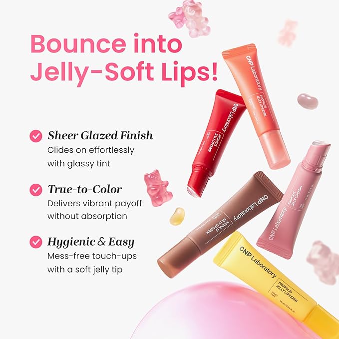 CNP Propolis Jelly Tinted Lipcerin - Grapefruit Candy, Hydrating Lip Gloss with Manuka Honey & Hyaluronic Acid, Gifts for Women, Korean Skin Care, 0.3 fl.oz.