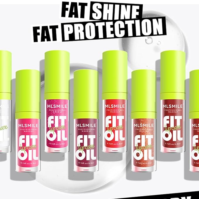 4 Colors Fat Oil Lip Gloss, Lip Oil Lip Glaze Hydrating Lip Glow Oil Big Brush Head Moisturizing Lip Gloss, Shiny Transparent Tinted Plumping Lip Oil Long Lasting Nourishing Non-sticky (08#)