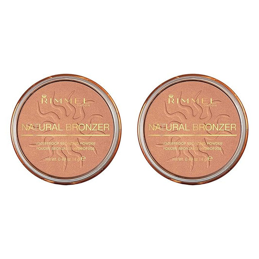 Rimmel London Natural - 020 Sunshine - Bronzer, Matte Finish, 0.49 oz, 2 Count (Pack of 1)