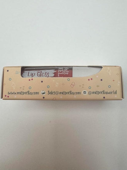 MISS NELLA Pink Secret Lip Gloss, Pink hydrating children Lip Gloss, watermelon scent, gentle on the skin. gives a sheer kiss of colour, with extra shine.