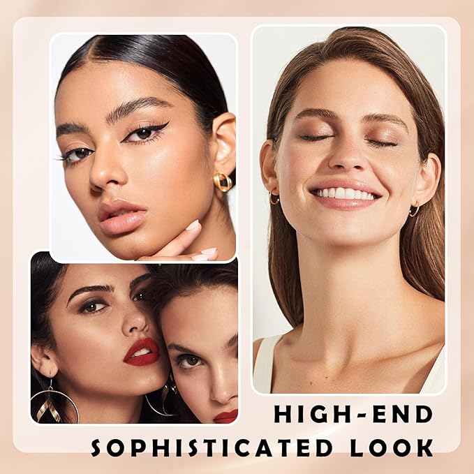 CAHIUYOA 2PCS Mushroom Head Air Cushion CC Cream Foundation Pink Setting Powder Loose Powder Makeup Set Long Lasting Oil Control Loose Setting Powder Moisturizing BB Cream Full Coverage Foundation