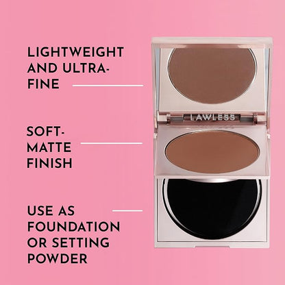 Talc-Free Skin-Smoothing Perfecting Powder - Deep - Premium Makeup, Skin Smoothing Powder with Natural Ingredients, Ultra-Fine Soft Focus Setting Powder, Talc Free - 0.34 oz