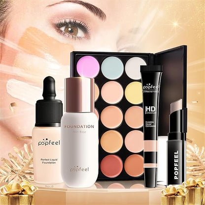 All in One Makeup Kit for Women Full Kit, Mother's Day Gifts for Women Girls, Makeup Essential Bundle Include Eyeshadow Palette Lipstick Blush Foundation Concealer Mascara Eyebrow Pencil