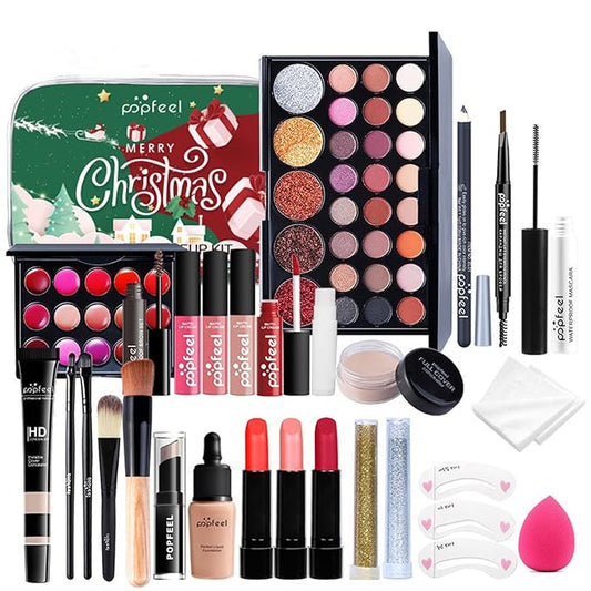 All in One Makeup Kit for Women Full Kit, Mother's Day Gifts Set for Women Girls, Makeup Essential Bundle Include Eyeshadow Palette Lipstick Blush Foundation Concealer Mascara Eyebrow Pencil