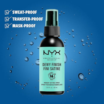 NYX PROFESSIONAL MAKEUP Vegan Smoothing Primer & Dewy Setting Spray for 16HR Makeup Wear