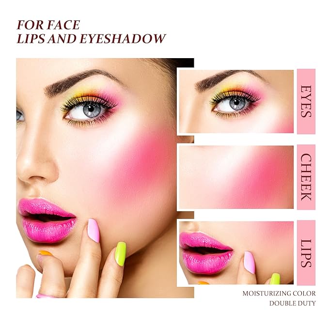 Cream Blush, Matte Moisturizing Makeup Effect, Long-Lasting, Easy to Apply, Anti-smudge, Natural Makeup, Cream Blush Suitable For Women in Various Occasions-06 Rose Red
