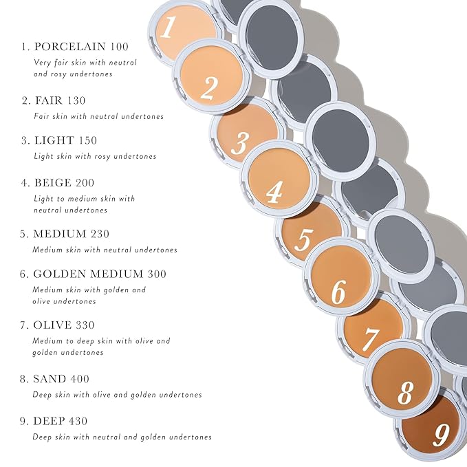 LAURA GELLER NEW YORK Timeless Skin Medium Coverage Cream Compact Foundation, Medium to Full Coverage, Fair 130