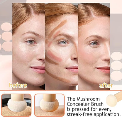 15 Colors Cream Contour Palette,Lightweight Concealer Full Coverage Contouring Liquid Foundation Palette,Multi-use Blendable Color Corrector Concealer Palette with Makeup Sponge