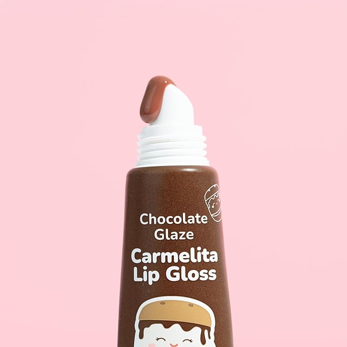 TONYMOLY x Squishmallows Carmelita's Chocolate Glaze Lip Balm Nourishing & Moisturizing Brown Gloss with Cocoa & Shea Butter for Soft, Hydrated Lips, 11ml