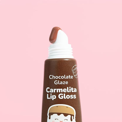 TONYMOLY x Squishmallows Carmelita's Chocolate Glaze Lip Balm Nourishing & Moisturizing Brown Gloss with Cocoa & Shea Butter for Soft, Hydrated Lips, 11ml