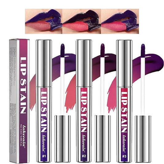 Dulele 3PCS Lip Liner Stain, Peel Off Lip Liner Tattoo, Natural Long Lasting Lip Stain Peel Off, Nude Pink Matte Finish Lip Gloss for All Skin Types