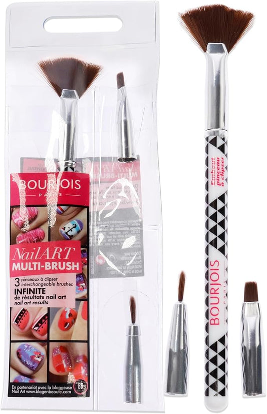 Bourjois Multi-Brush 3 Piece Nail Art Set for Women