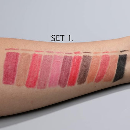 IS'MINE Matte Lip Liner Set - 12 Assorted Colors High Pigmented Natural Lip Makeup Soft Pencils Longwear Smooth Ultra Fine (Color Set -1)