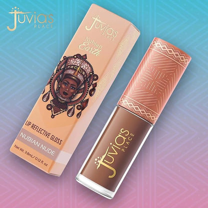 Juvia's Place Nubian Earth Lip Reflect Lip Gloss Nubian Nude - Non-sticky Lip Makeup, Hydrating Lip Gloss, Tinted Lip Gloss, Shine & Glow Lip Makeup, Beauty & Personal Care Products for Lips