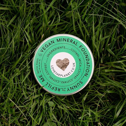 Love the Planet Vegan Mineral Foundation Shade Honey in Refillable Tin