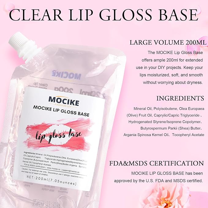 MOCIKE DIY Lip Gloss Making kit for Girl Gifts - 37 PCS DIY Lip Gloss kit Make Your Own Lip Gloss