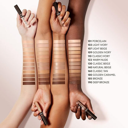 Covergirl Clean Invisible Concealer, Lightweight, Hydrating, Vegan Formula, Warm Nude 123, 0.23oz (Pack of 2)