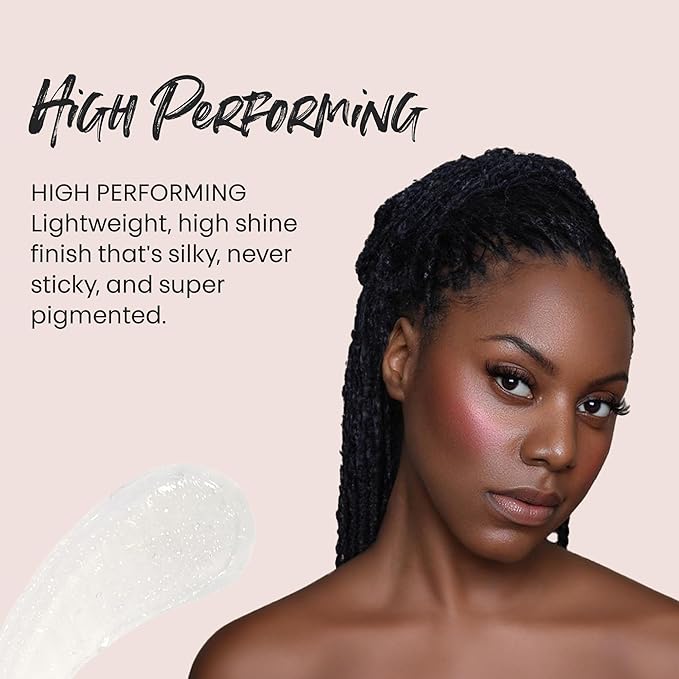 The Lip Bar Vegan Non-Sticky Lip Gloss, with Hydrating Shea Butter for a Lightweight, High Shine Finish, Minimalist - Clear, 8 pack