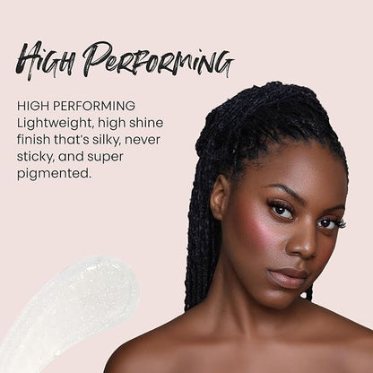 The Lip Bar Vegan Non-Sticky Lip Gloss, with Hydrating Shea Butter for a Lightweight, High Shine Finish, Minimalist - Clear, 8 pack