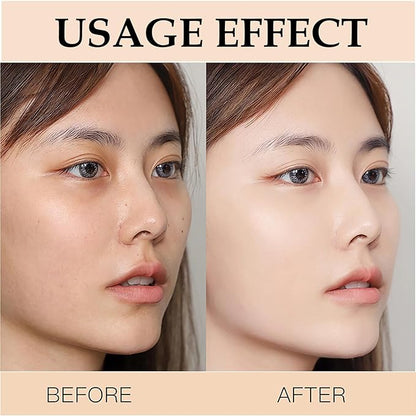 Mushroom Head Air Cushion CC Cream, BB Cream Face Makeup Moisturizing Concealer Long Lasting Full Coverage Waterproof Foundation Makeup Base Primer for All Skin Types (Ivory, 1PCS)