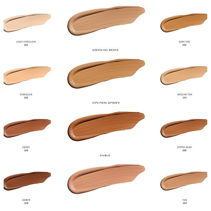 LB HD Liquid Foundation – Makeup Foundation with Hyaluronic Acid, Vitamin E – Hydrating Full Coverage Foundation for Smooth Complexion – Paraben-Free Formula for All Skin Types – Light Porcelain