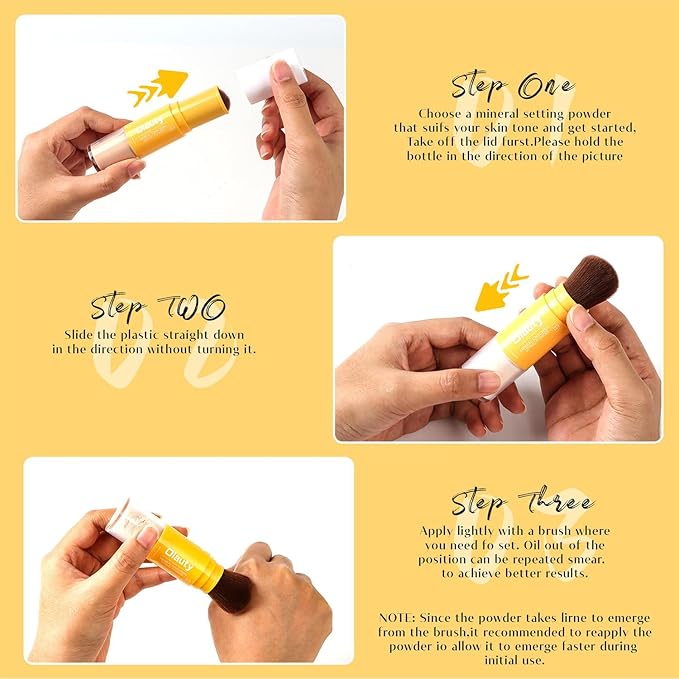 Mineral Sunscreen Setting Powder, Powder Scalp Sunscreen for Face, Powder SPF 35, Lightweight, Long Lasting, Oil Control, Natural Matte Finish, Breathable for All Skin (Translucet)