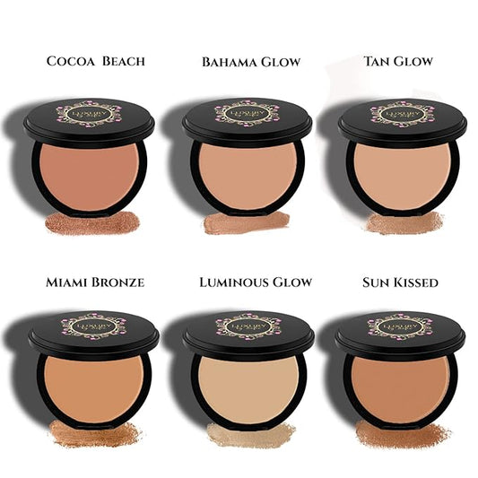 Premium Pressed Bronzer [6 Available Shades] | Natural &Organic Skin Enhancing Ingredients | Hypoallergenic, Highly Pigmented Formula For A Youthful, Sun-Kissed Look (Cocoa Beach)