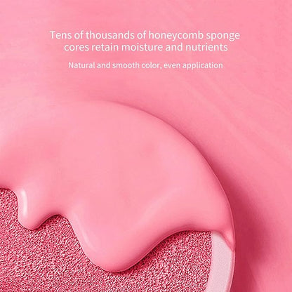 BLUE LOVE Cushion Liquid Blush - Silky Cream Formula for Cheeks, Natural Glow Makeup with Sheer Finish, for Contouring and Highlighting (03#Pink Peony)