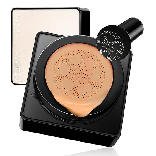 Air Cushion CC Cream Foundation - Moisturizing BB Cream Makeup with Screw Lid Concealer, Matte, Waterproof & Oil Control Concealer, Even Skin Tone, All-Day Hold (Medium Deep)