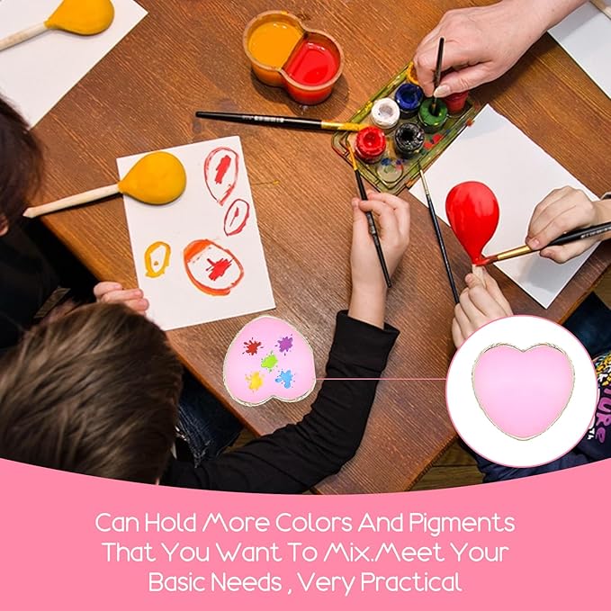 Nail Art Palette Nail Polish Palette Resin Nail Palette Nail Polish Mixing Plate DIY Nail Gel Makeup Display Board Pallet for Nail Art(Pink)