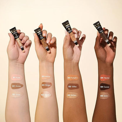 Milani Conceal + Perfect Blur Out Powder and Facelift Collection Kit 3: Toffee Contour, Molten Highlighter, Pumpkin Undereye Brightener