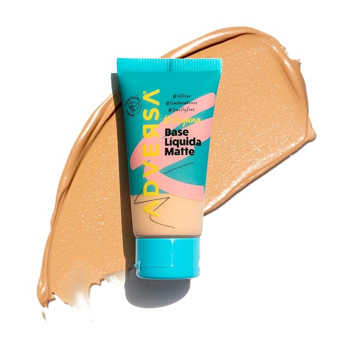 ADVERSA - Vegan Matte Liquid Foundation - Face Makeup, Full Coverage Foundation Makeup, Beauty & Personal Care - Cruelty Free, Gluten Free - 0.88 Fl oz/25g, Color 200