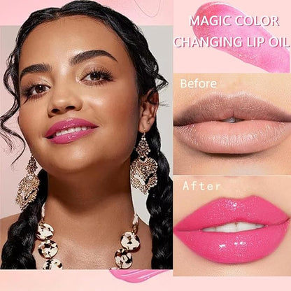 Charm Kiss 2024 New Magic Black Color Changing Lip Oil and Magic Color Changing Lip Oil PH