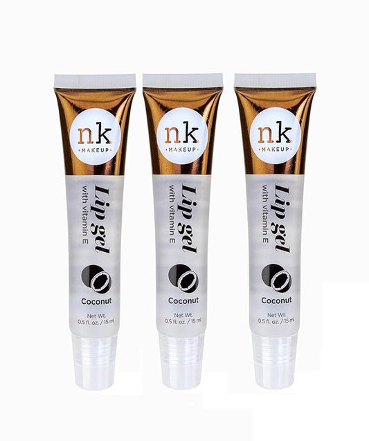 NICKA K NEW YORK Set of 3 NK Hydrating Lip Gel – Vitamin E (COCONUT)